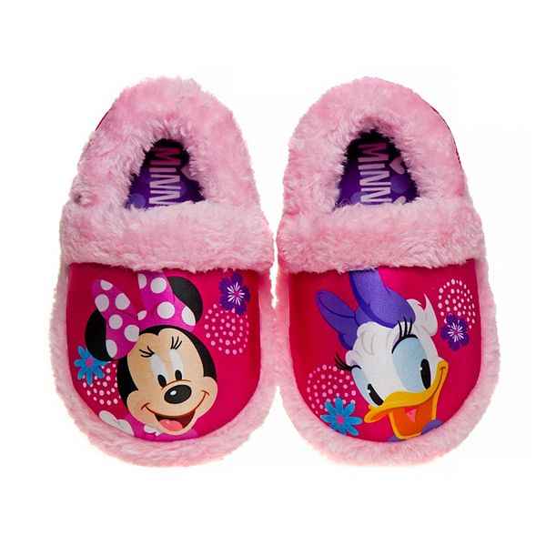 DISNEY  new  Toddler Girls Minnie Mouse Slippers Pink 