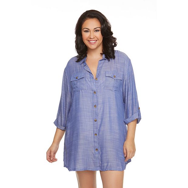 Dotti plus size sales swim cover up