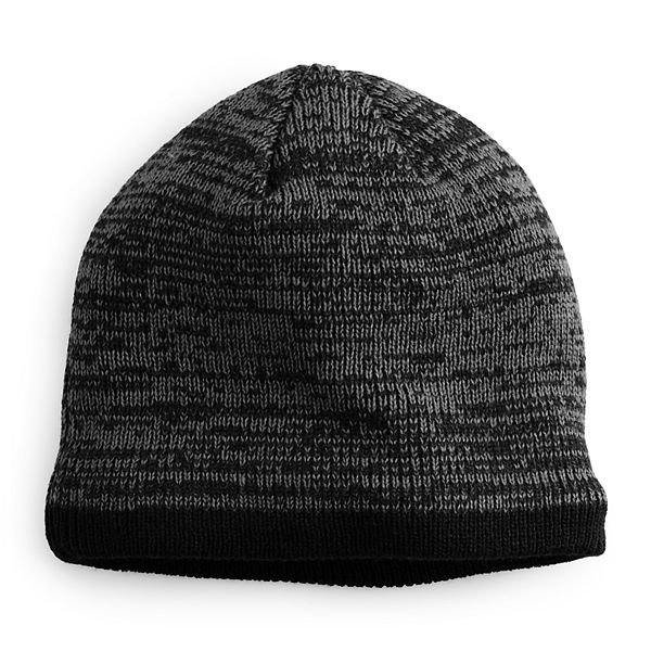 Men's Sonoma Goods For Life® Marled Knit Beanie with Sherpa Lining - Black Marl