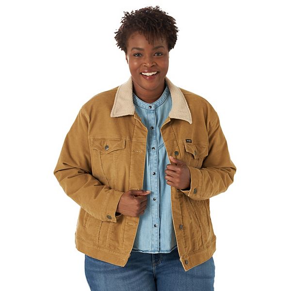 Plus Size Wrangler Sherpa Memory Maker Jacket