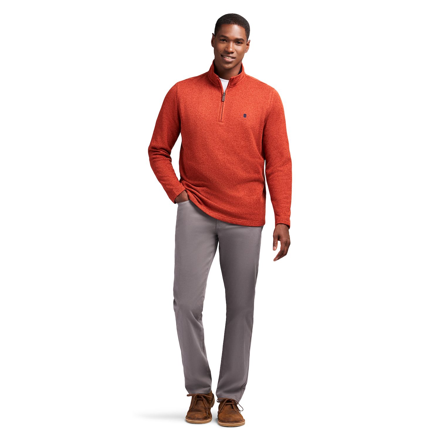 トップス emboss loose knit andequal RIBBED WOOL HALF-ZIP SWEATER - BEIGE | COS US