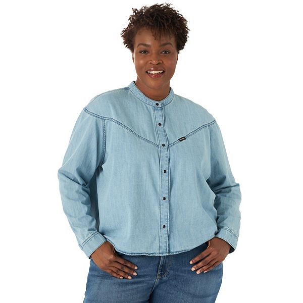 Plus Size Wrangler Lovely Denim Shirt