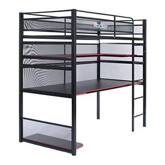 X-Rocker BattleBunk Gaming Bunk Bed with Desk & Storage