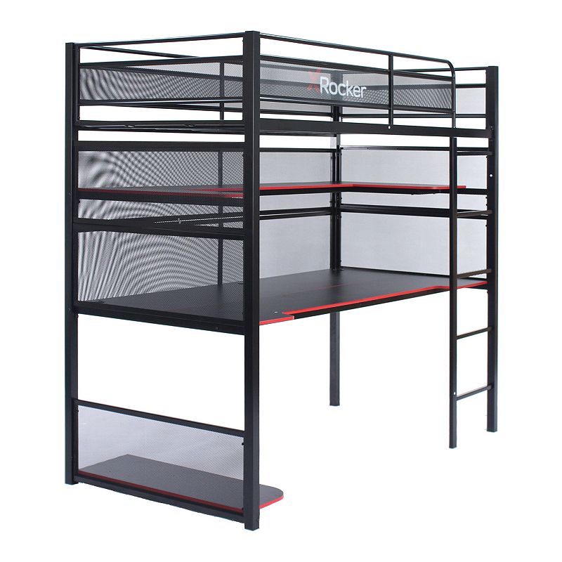 X Rocker - BattleBunk Gaming Bunk Bed with Desk - Black