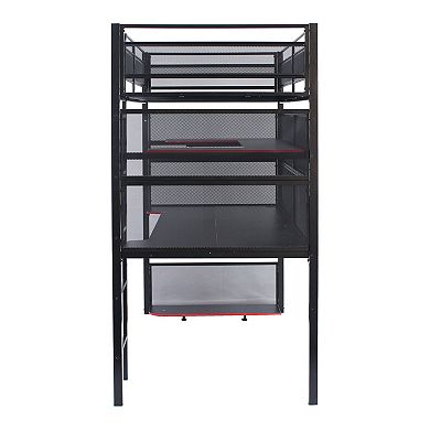 X-Rocker BattleBunk Gaming Bunk Bed with Desk and Storage