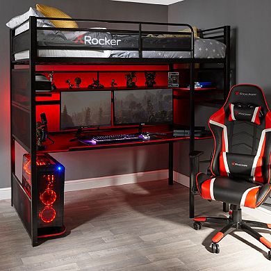 X-Rocker BattleBunk Gaming Bunk Bed with Desk and Storage