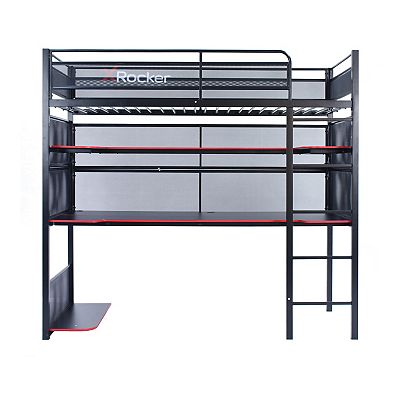 X Rocker BattleBunk Gaming Bunk Bed with Desk Storage