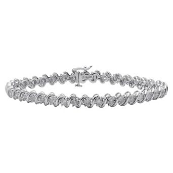 Made For You 10k White Gold 2 Carat T.W. Lab-Grown Diamond Bracelet