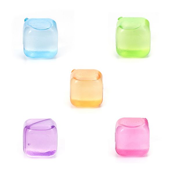 Colored Plastic Ice Cubes Stock Photo - Download Image Now - Ice