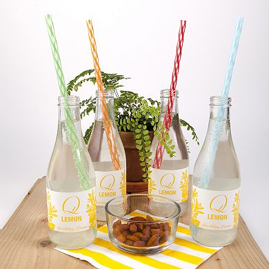 Striped Rainbow Reusable Straws