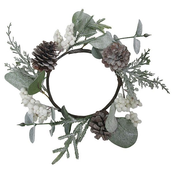St. Nicholas Square® Artificial White Holly Berry Mini Wreath