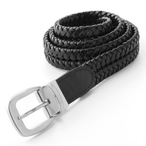 Croft & Barrow® Basket Weave Reversible Faux-Leather Belt