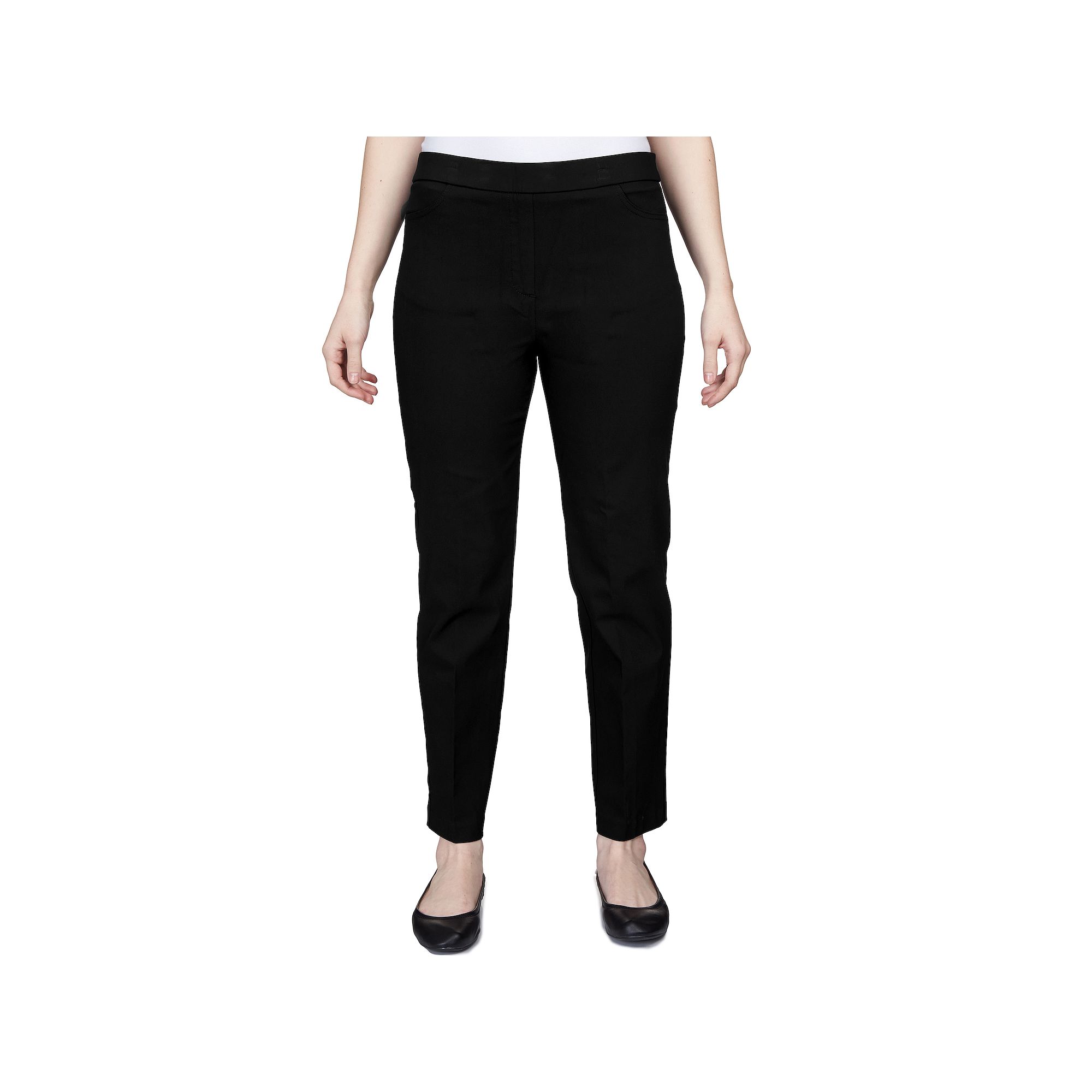 Womens Alfred Dunner Classics Allure Proportioned Pants, Size: 18, Black