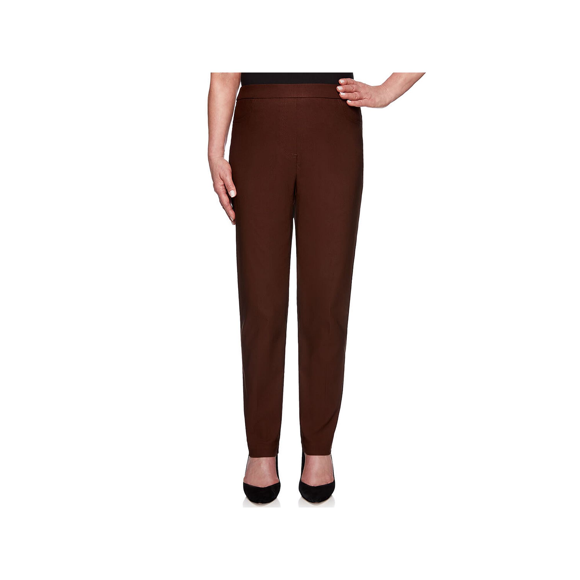 Womens Alfred Dunner Classics Allure Proportioned Pants, Size: 20, Brown