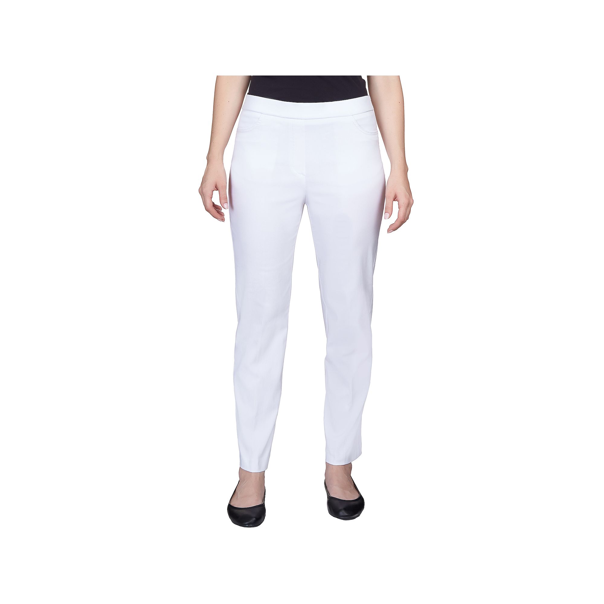 Womens Alfred Dunner Classics Allure Proportioned Pants, Size: 10, White