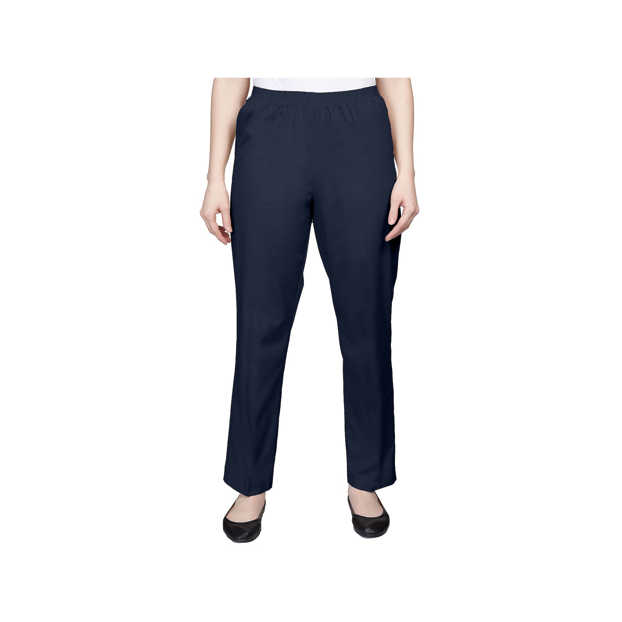 Womens Alfred Dunner Classics Twill Proportioned Pants, Size: 10, Blue