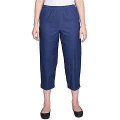 Alfred Dunner Women's Plus-Size Microfiber Twill Pull-On Capri