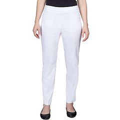 Womens White Tummy Control Pants - Bottoms, Clothing