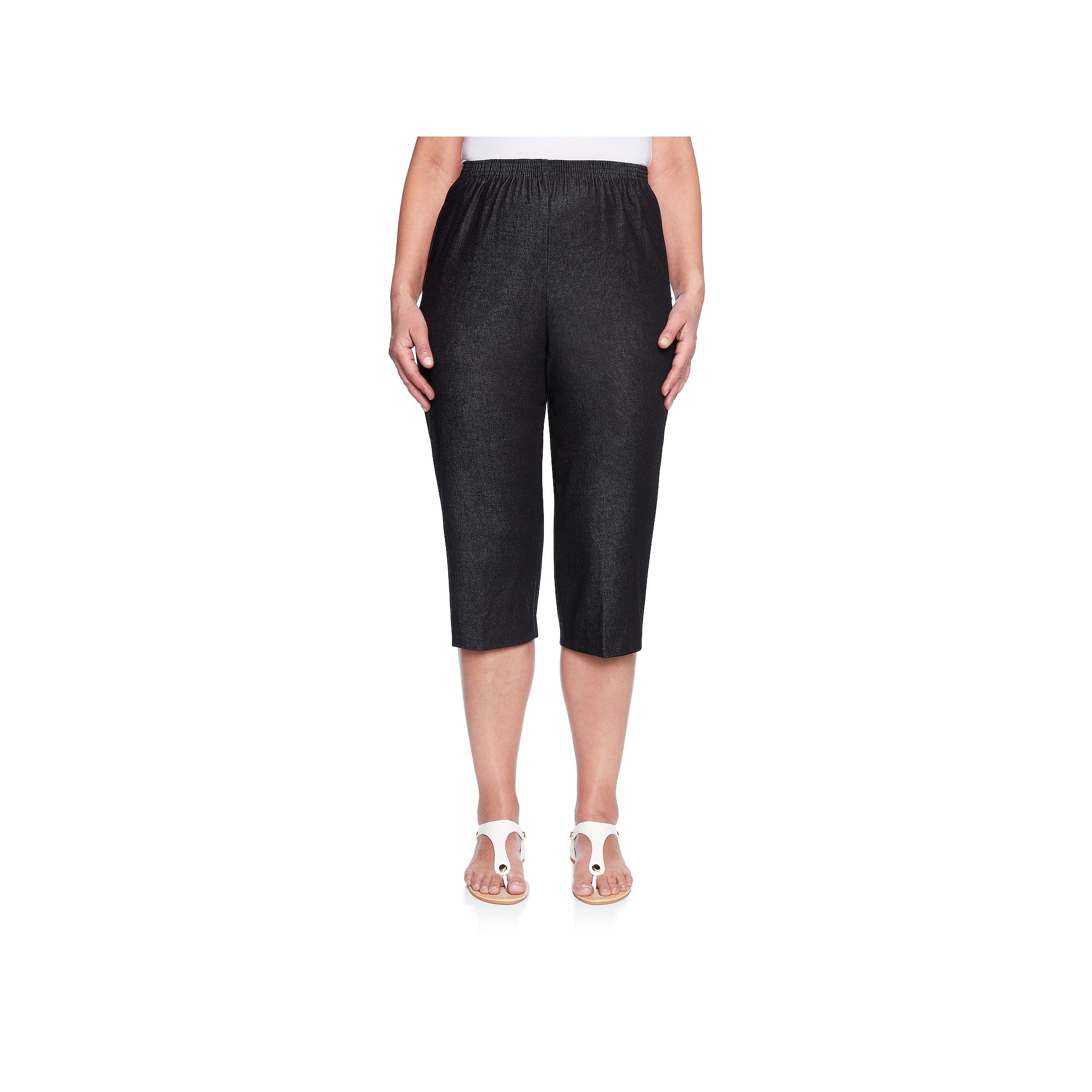 Petite Alfred Dunner Pull-On Denim Capri Pants, Womens, Size: 16 Petite, B