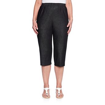 Petite Alfred Dunner Pull-On Denim Capri Pants