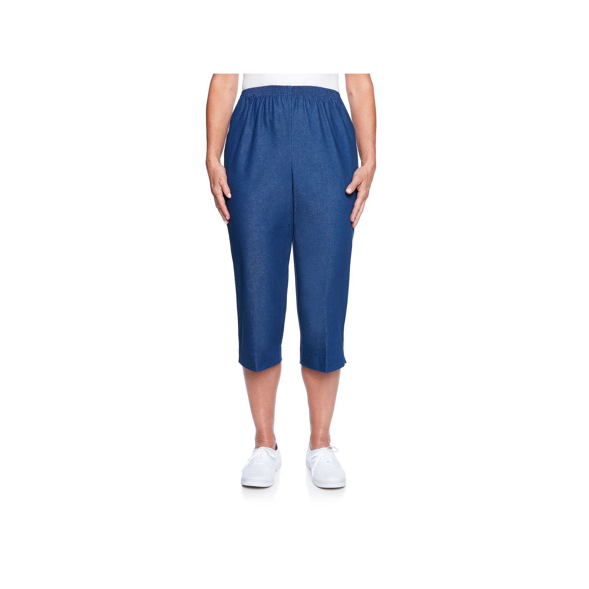 Petite Alfred Dunner Pull-On Denim Capri Pants, Womens, Size: 14 Petite, B