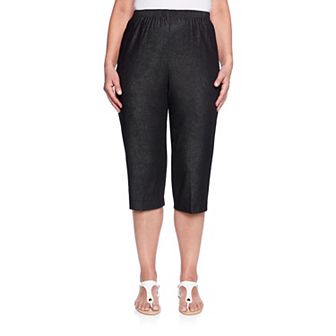 Plus Size Alfred Dunner Pull-On Denim Capri Pants