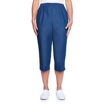 Plus Size Alfred Dunner Pull-On Denim Capri Pants