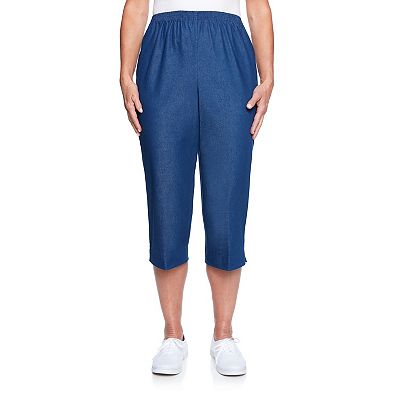 Plus Size Alfred Dunner Pull-On Denim Capri Pants