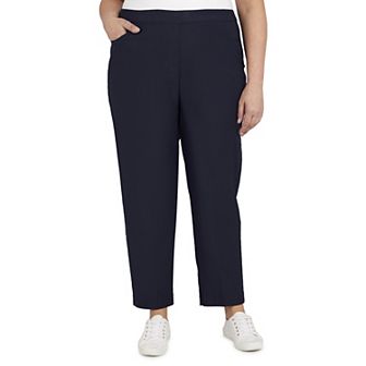 Plus Size Short Alfred Dunner Allure Pull On Ankle Pants