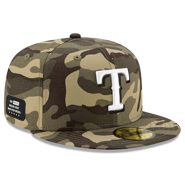 Men's New Era Camo Texas Rangers 2021 Armed Forces Day On-Field 59FIFTY  Fitted Hat
