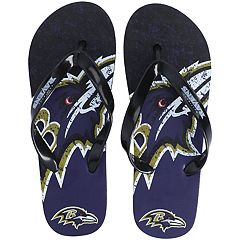 Women's FOCO Black Baltimore Ravens Rhinestone Fuzzy Slippers