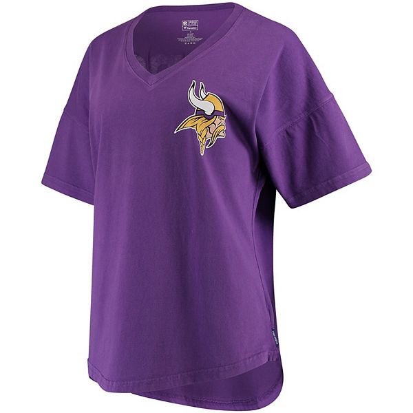 Women's Minnesota Vikings Fanatics Purple V-Neck T-Shirt S