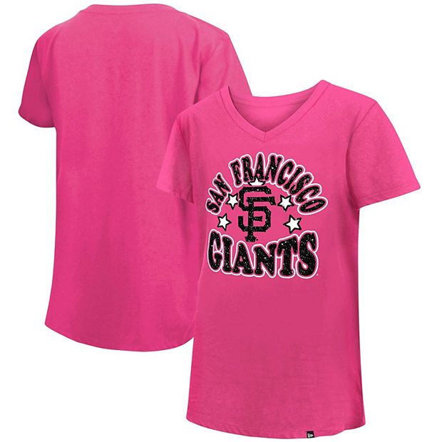 New Era Girls Youth New Era Pink San Francisco Giants Jersey Stars