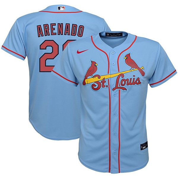 Men's St. Louis Cardinals Nike Light Blue Alternate Replica Custom Jersey