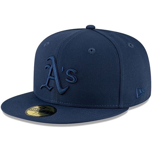 Men's New Era Navy Oakland Athletics White Logo 59FIFTY Fitted Hat