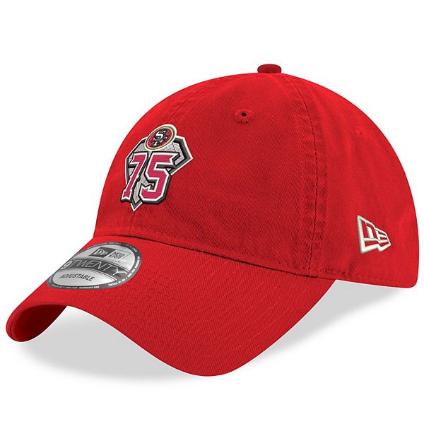 Men's San Francisco 49ers New Era White/Scarlet 75th Anniversary