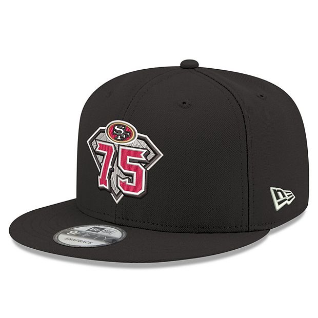 Men's New Era Black San Francisco 49ers 75th Anniversary Side Patch 9TWENTY  Adjustable Hat