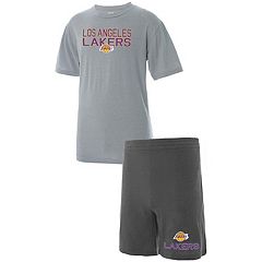 Los Angeles Lakers Concepts Sport Long Sleeve T-Shirt & Pants Sleep Set -  Purple/Black