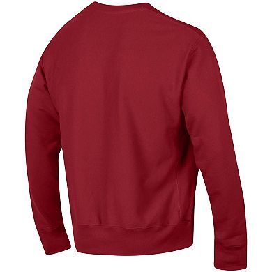 Men's Champion Crimson Harvard Crimson Arch Reverse Weave Pullover Sweatshirt