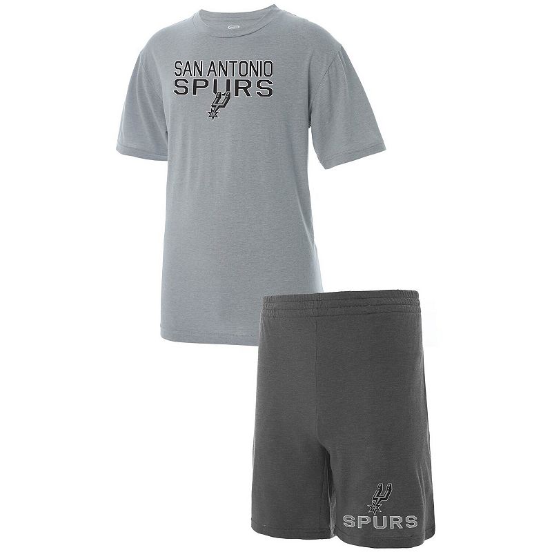 Mens Concepts Sport Gray/Heathered Charcoal San Antonio Spurs T-Shirt and 