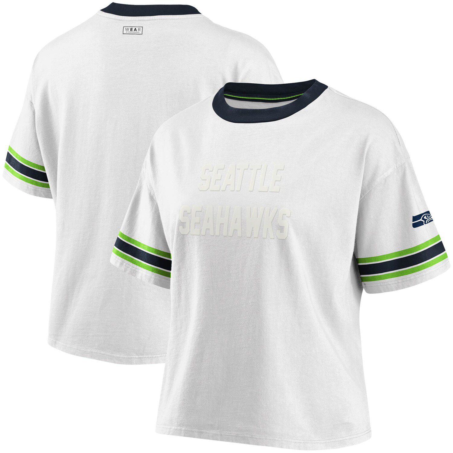 Women's Concepts Sport Gray Seattle Seahawks Narrative Cropped Top Size: Large