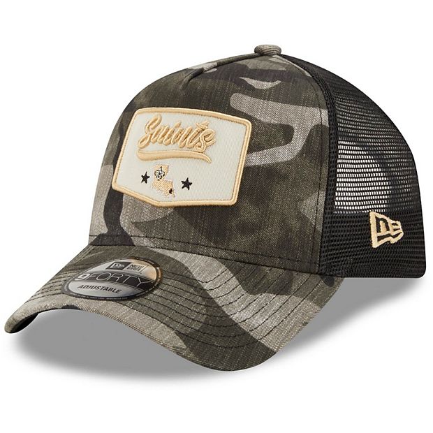 Youth New Era Camo Orleans Saints Trucker 9FIFTY Snapback Hat