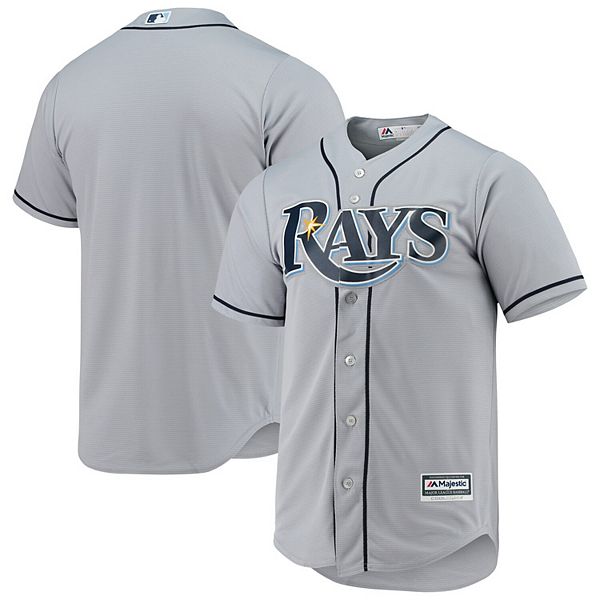 Men's Majestic Gray Tampa Bay Rays Team Official Jersey