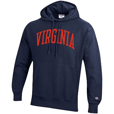 Men's Champion Navy Virginia Cavaliers Team Arch Reverse Weave Pullover Hoodie