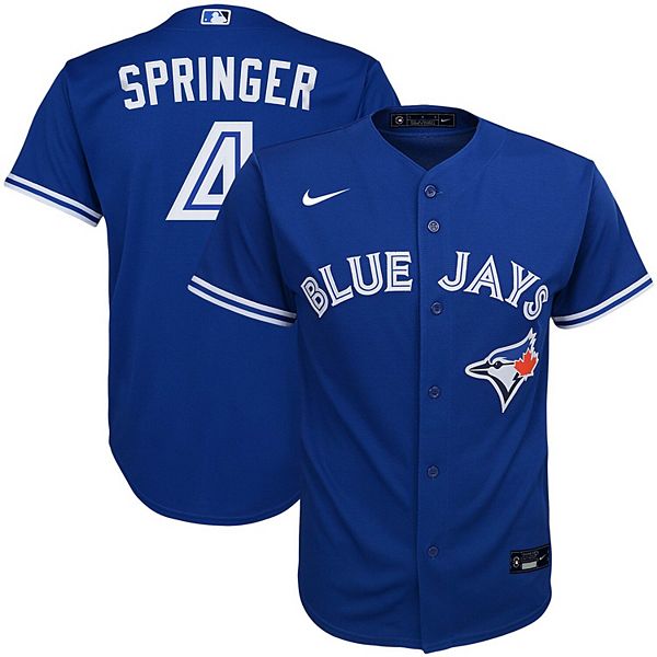 Child Toronto Blue Jays George Springer Nike Powder Blue Player Name & –  Bleacher Bum Collectibles