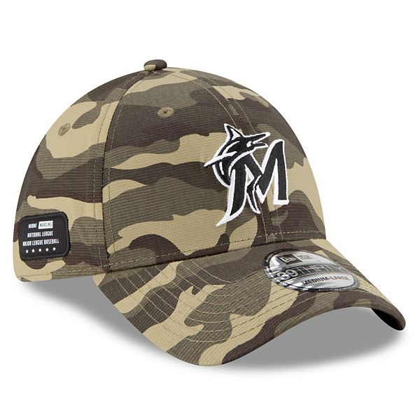 New Era MLB Armed Forces Day 9TWENTY Adjustable Hat - Camo (Miami Marlins)