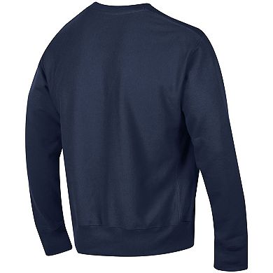 Men's Champion Navy Michigan Wolverines Arch Reverse Weave Pullover ...