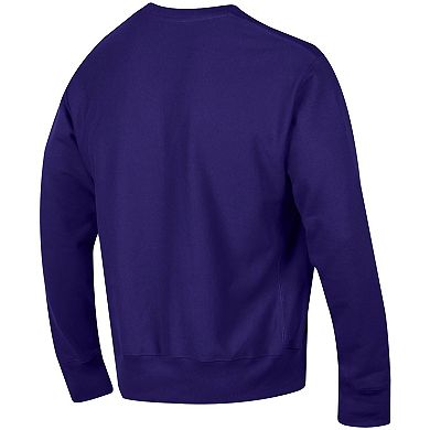 Men's Champion Purple LSU Tigers Arch Reverse Weave Pullover Sweatshirt