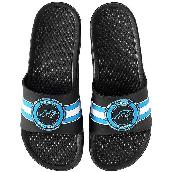 Men's FOCO Carolina Panthers Logo Slide Sandals