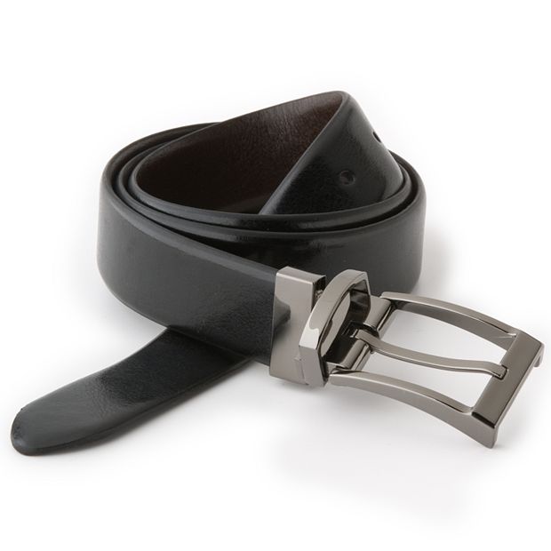 Buy Black & Brown Leather Reversible Belt for Men Online At Best